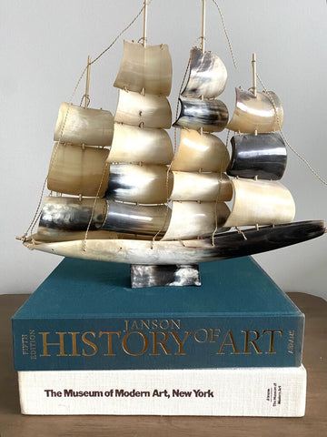 Vintage Horn Clipper Sailboat 16"w x 13"h