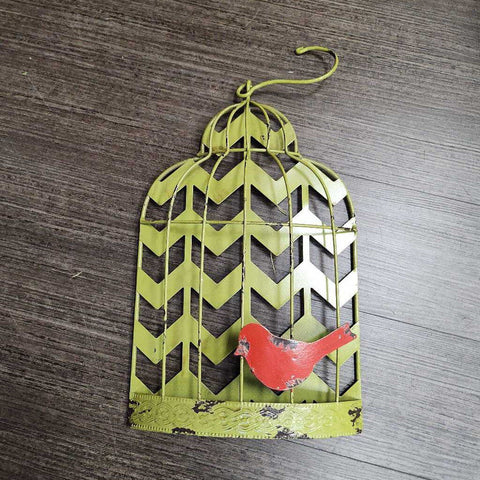 Bird cage wall hanging 12 x 9 without hanger