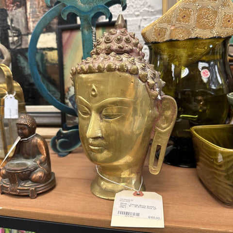 Moxie - Vintage Brass Buddha Head - 10" - IN STORE PICK UP ONLY