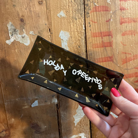 MCM holiday greetings dish