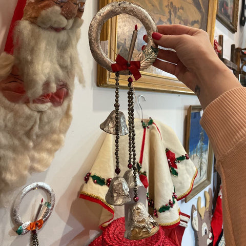 Mercury foil bell wreath