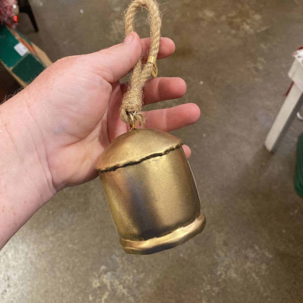 Small holiday gold vintage inspired bell