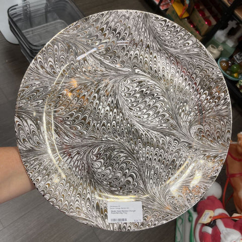 Medici Gold Marbled Charger Plate/Serving Tray