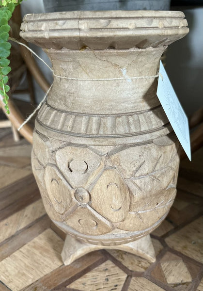 Wooden Carved Vase