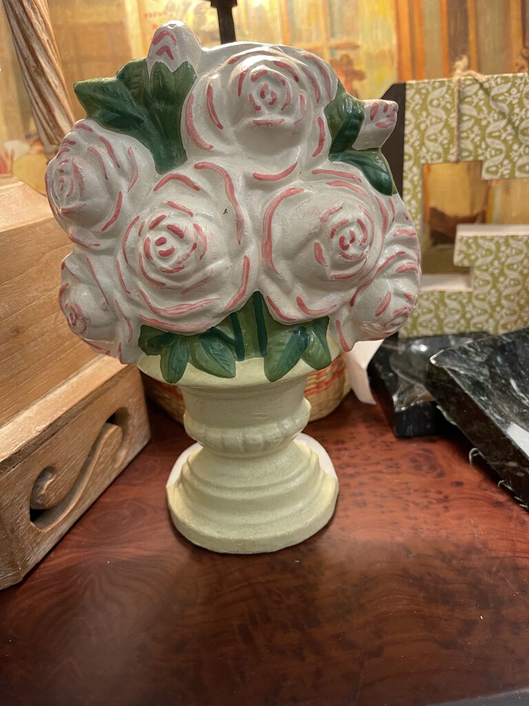 Iron rose doorstop