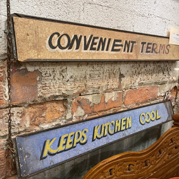 Vintage appliance store sign