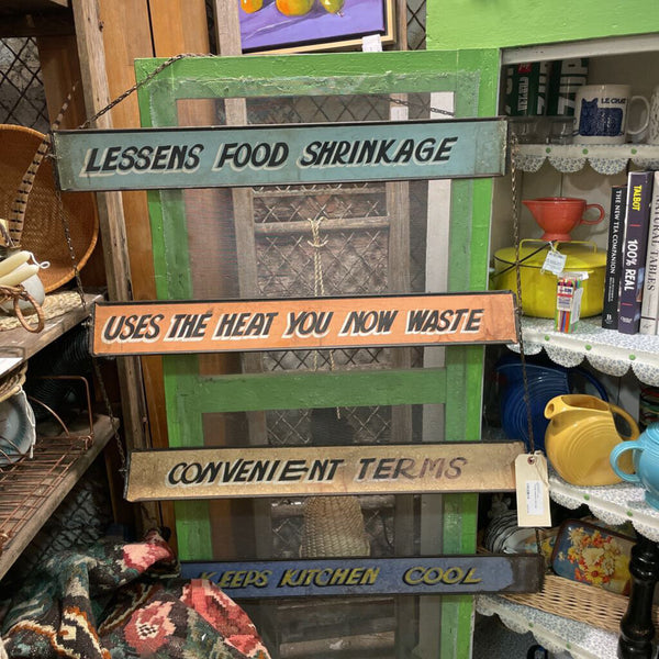 Vintage appliance store sign