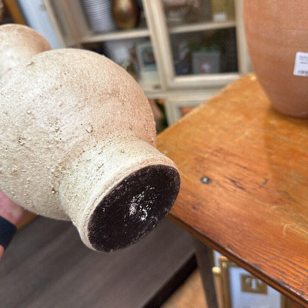 cream pottery vase