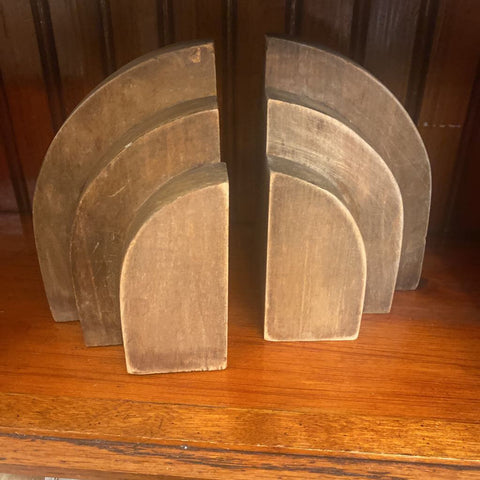 Wood MCM Bookends