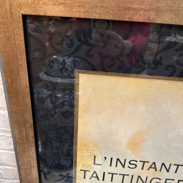 Framed French L'Instant Taitinger print 32x42.5" In Store Pick Up Only