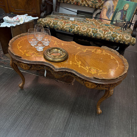 Antique French Louis XV Inlay Coffee Table