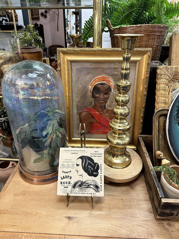 Portrait on board in frame