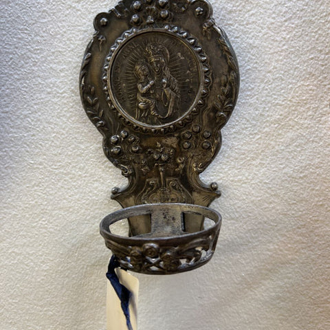 Antique French holy water holder