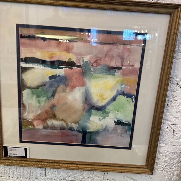 SIGNED WATERCOLOR 21X21