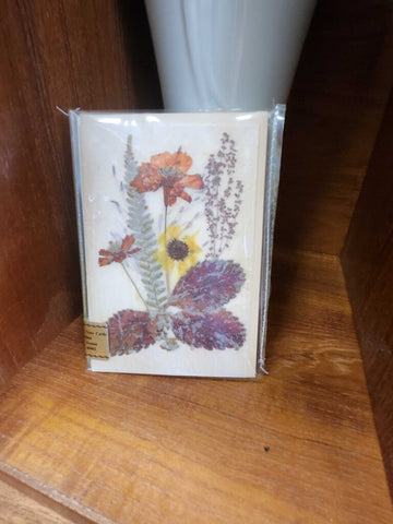 Pressed flower note cards set of 4