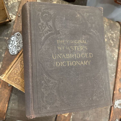 ANTIQUE (c1900) WEBSTERS DICTIONARY