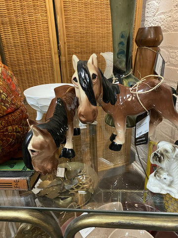 Pair of Ceramic Horses W0674