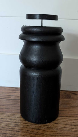 Repurposed Vintage Wood Column Pillar Candle Holder - Each - 11"
