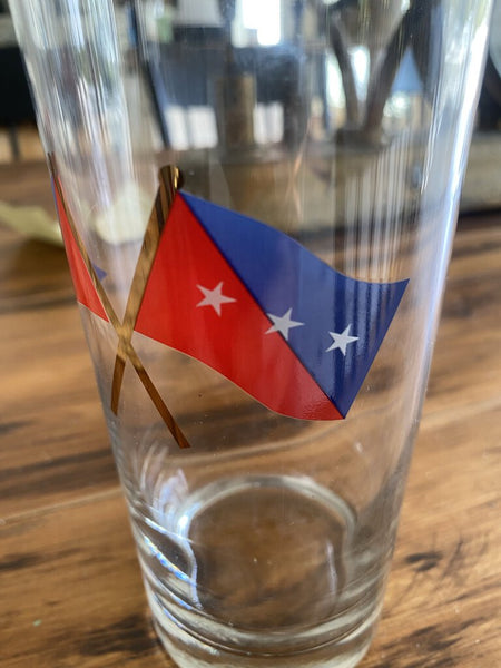 Nautical glasses gold rim set of 8