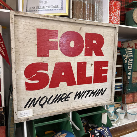Jens Fresh Vintage ~ Antique FOR SALE inquire within , sign .