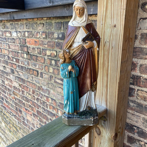 Vintage St Ann statue 20 in tall