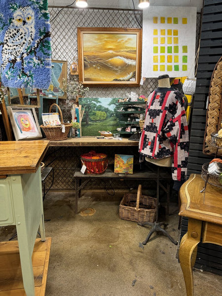 Vintage industrial kitchen workstation bakers table with cutting boards on casters