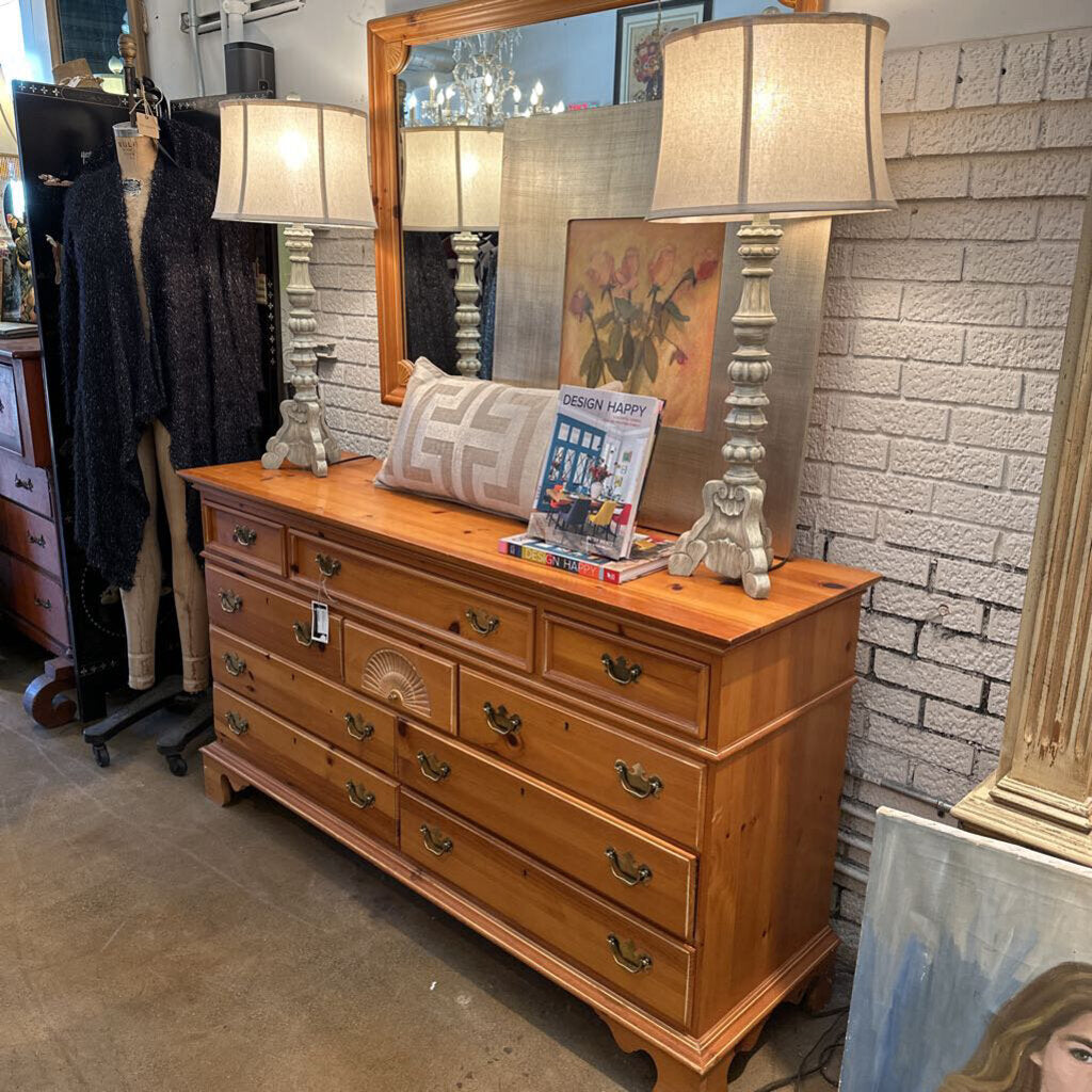 PINE DRESSER WITH MIRROR