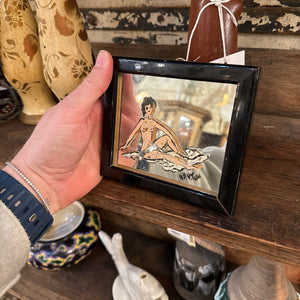 Nude painting on mirror from Milan