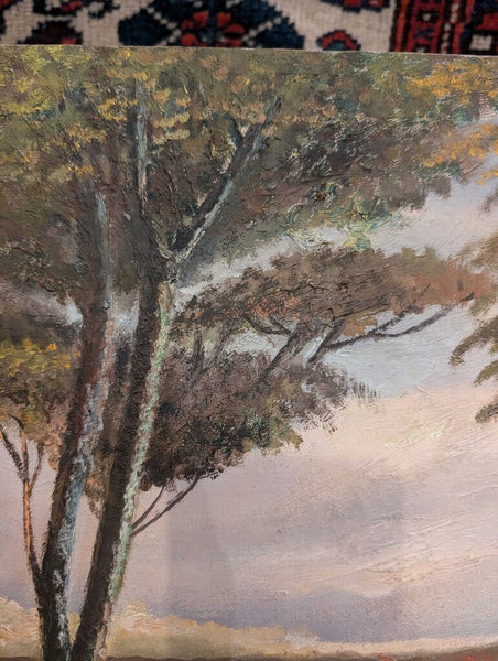 Antique Italian landscape oil on canvas