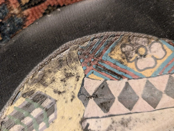 2 Japanese handpainted plates man and woman