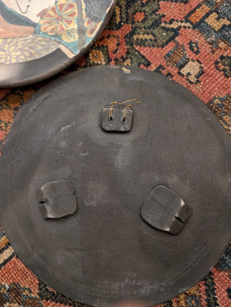2 Japanese handpainted plates man and woman