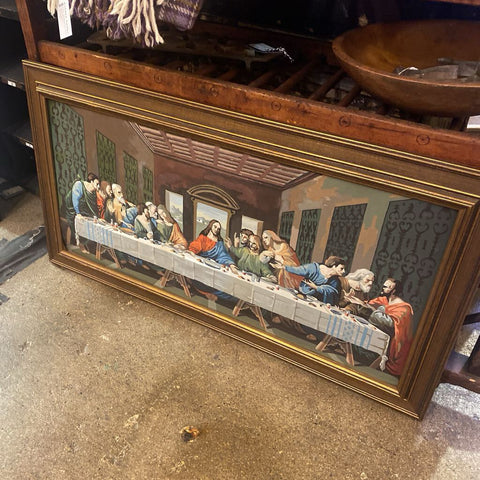 Framed PBN Last Supper 19x36