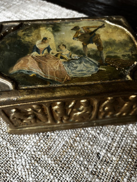 Vintage Painted Trinket Box (as found)