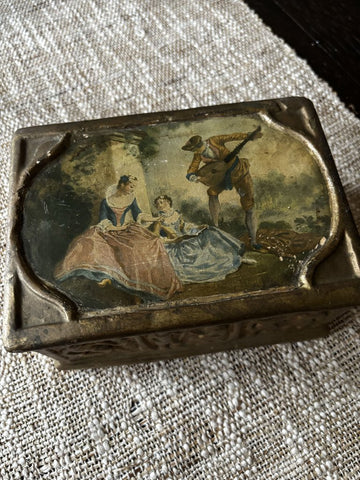 Vintage Painted Trinket Box (as found)
