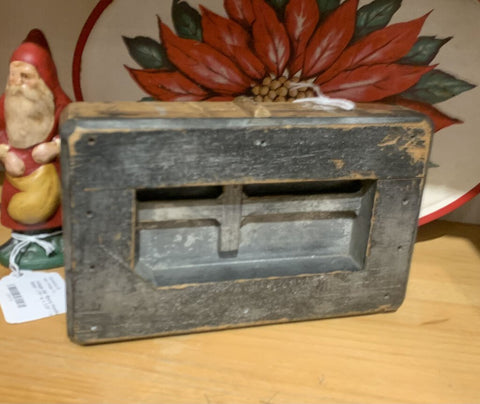 Vintage Wood Cross Sand Mold Block from Indiana~ 4.25" w x 6.75" l x 1.75" d