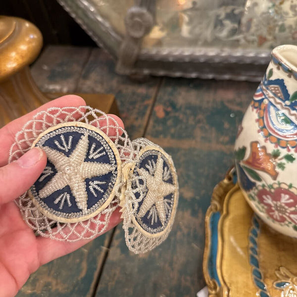 Beaded badges antique