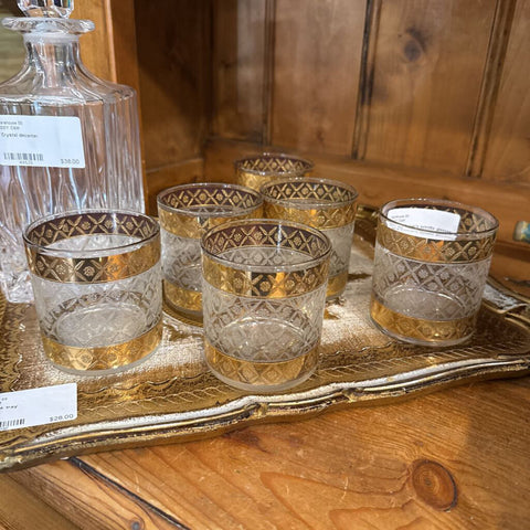 Set of 6 Culver's scintilla glasses