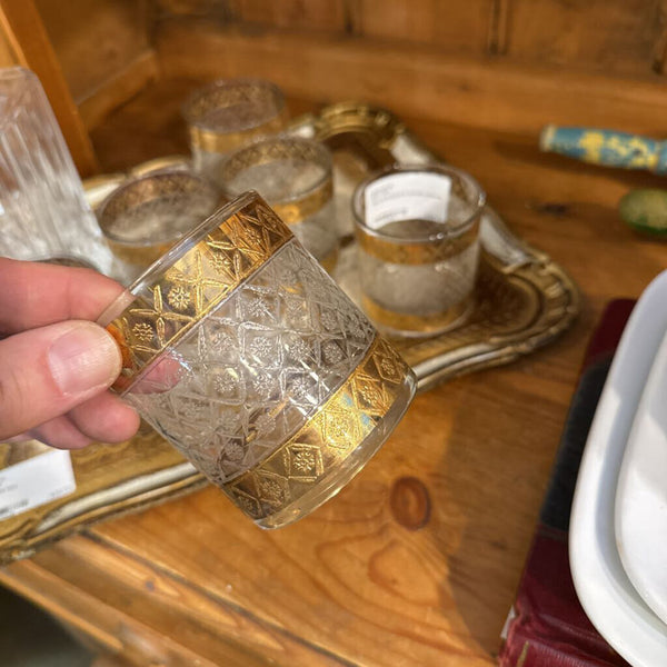 Set of 6 Culver's scintilla glasses