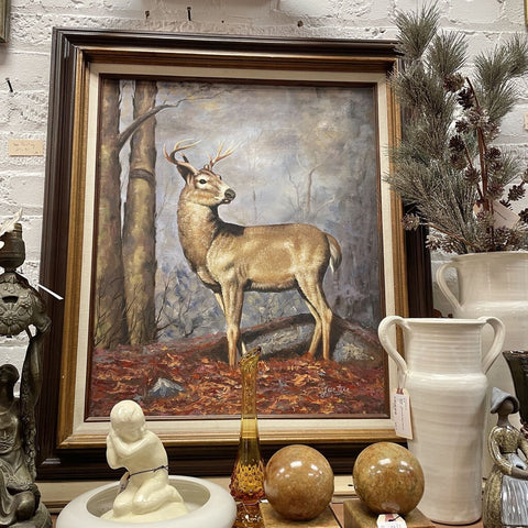 Moxie - Framed Deer Painting - 27x31