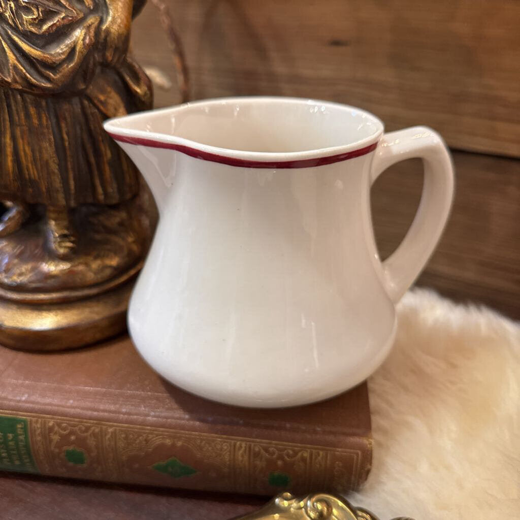 Homer Laughlin Red Stripe Pitcher