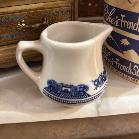 Homer Laughlin Blue and White Creamer