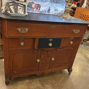 Oak/Black Buffet. 48w x 22deep x 39tall