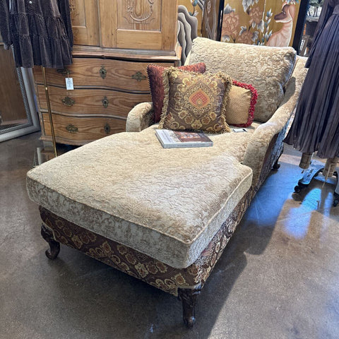 Tan Textured Chaise Lounge 75D 36W 33.5H