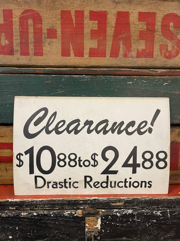 Jens Fresh Vintage ~ Vintage cardboard coat sale sign ~ $10.88-$19.88