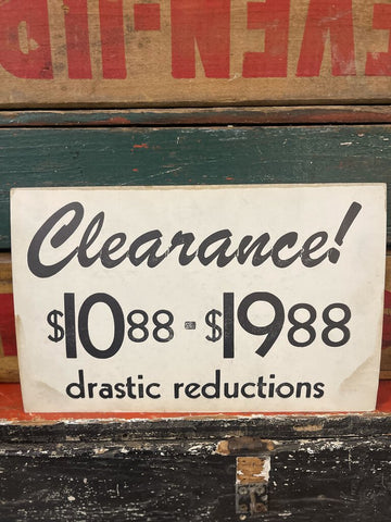 Jens Fresh Vintage ~ Vintage cardboard coat sale sign ~ $10.88- $24.88