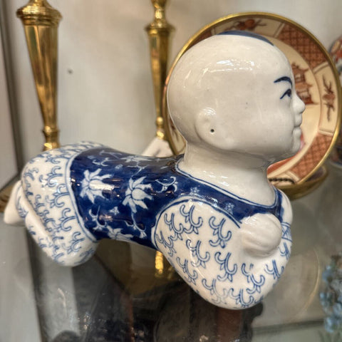 Blue and White Buddha Statue