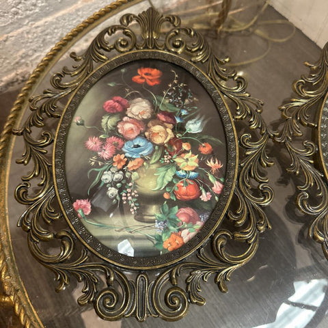Vint. Italian Convex Framed Print 10x13"