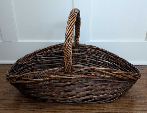 Vintage Gathering Basket 22x14x14
