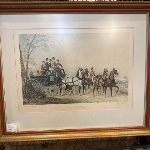 Vintage engraving The Travel 24x30