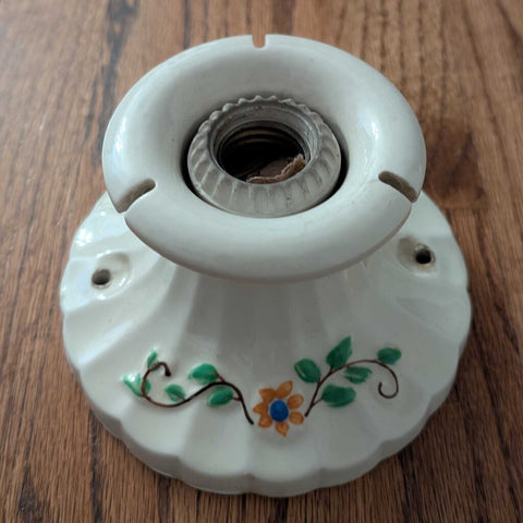 Antique Flush Mount Porcelain Ceiling Light - EACH 6X4